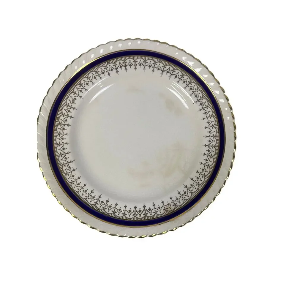 Johnson Bros Retired JB83 WindsorWare Cobalt/Gold 1 Saucer/4 Bread/Butter Plates